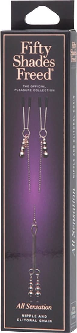 Fifty Shades All Sensation Tepelklemmen en Clitorisklem - Goud — thumbnail 5