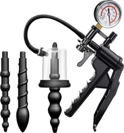 Rosebud Pompen - Rosebud Cylinder met Siliconen Anaal Kralen Insert - Anus Opzwellen - Intens Anaal Play - Rosebud Cylinder met Handpomp — thumbnail 1
