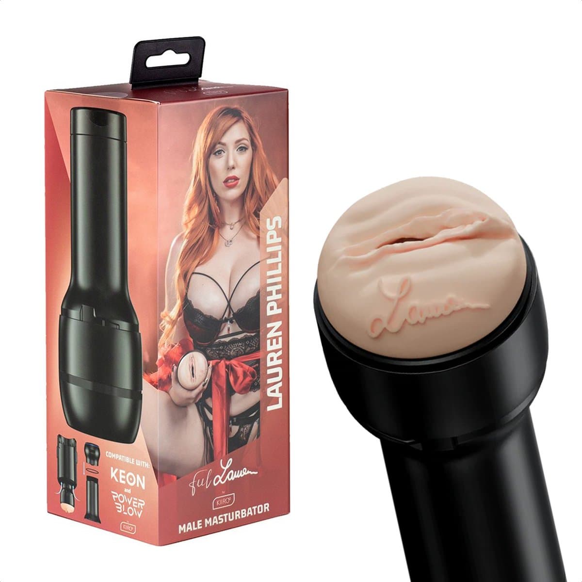 Kiiroo Pocket Pussy Lauren Philips - Masturbator voor Man - Realistisch en Zacht - Geoptimaliseerd voor Keon en PowerBlow - FeelStar Masturbators — afbeelding 1