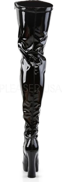 Pleaser - ELECTRA-3000Z Plateau overknee Laarzen - US 13 - 44 Shoes - Zwart — thumbnail 5