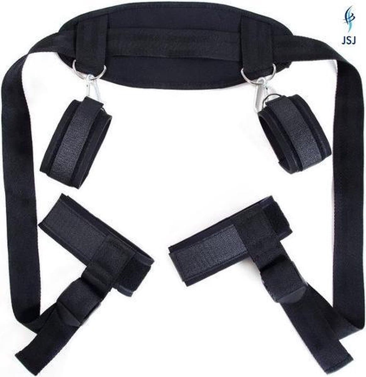 Bondage Set - Kikker houding - voor in bed - Zwart - Seksspeeltjes - Sexy kostuums - Bondageset - BDSM - Seksstandjes — afbeelding 1
