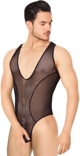 Softline- heren visnet body- zwart XL — thumbnail 1