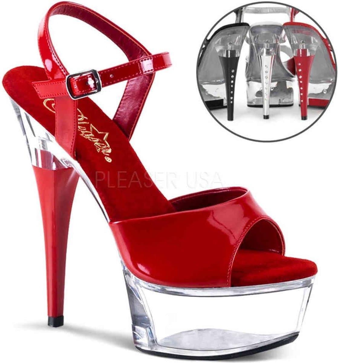 Pleaser - CAPTIVA-609 Sandaal met enkelband - US 13 - 44 Shoes - Rood — afbeelding 1