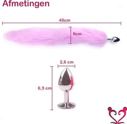 Daily Joy Buttplug Staart – Vossenstaart – Tail Buttplug – Butt plug – 40cm – Zwart — thumbnail 2