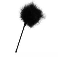 Kietelaar - Veerpluim - Feather tickler - Massageveer - Sensuele accessoire - Streelveer - Strelen - Ontspanningsmassage - Erotische veer - Zwart - 25cm - Jonyx