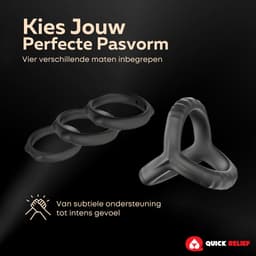 Quick Relief Tri-Balance™ - Cockring Set - Penisring Set voor Mannen - Extra Stimulatie - Sex Toys voor Mannen - Seksspeeltjes - Penisring - Cockringen — thumbnail 5