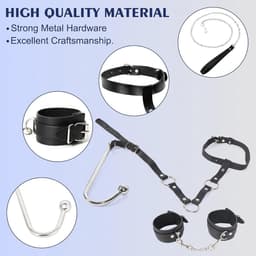 Lzwintrading – SM Bondage Set mit Metall Buttplug - BDSM - Sex Toys voor Vrouwen Koppels - Anale Speeltjes - Seksspeeltjes - PU Leer- Harnas Vrouwen - Handboeien - Erotiek Riem — thumbnail 2