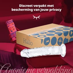 Humery - Realistische Transparante Siliconen Dildo met Zuignap - 20 cm - Maat M - Dildo's - Sex Toy voor Vrouwen en Mannen — thumbnail 4