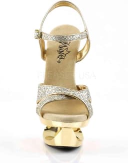 Pleaser - ECLIPSE619G Sandaal met enkelband, Paaldans schoenen - Paaldans schoenen - 39 Shoes - Goudkleurig — thumbnail 2