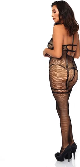 Fishnet halter bodystocking — thumbnail 4
