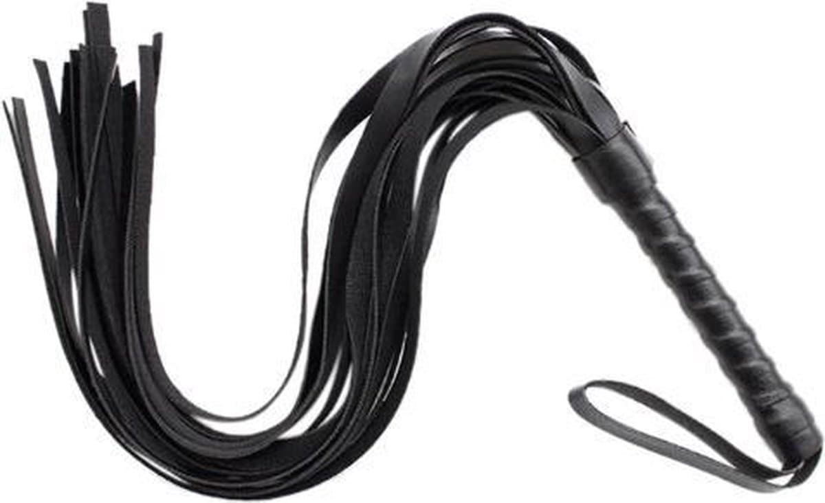 Erotische Zweep – BDSM – Seks zweep – Bondage – Sm zweepje – Leer - Zwart — afbeelding 1