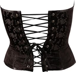 Cottellli Collection –  Korset met Verwijderbare Bretels en Vetersluiting Seductief Variant – Maat S - Zwart — thumbnail 4