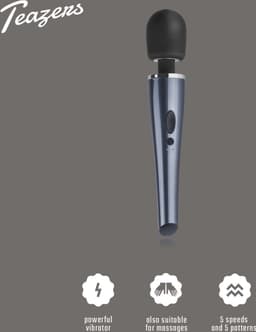 Teazers - Black Lightning Wand Vibrator - Ook voor Massages - Wandvibrator - Vibrators - Vibrators voor Vrouwen en Mannen - Sex Toys voor Vrouwen - Clitoris Stimulator - Zwart — thumbnail 2