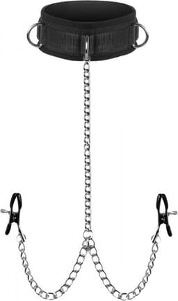 Master Series Submission Halsband Met Tepelklemmen — thumbnail 1