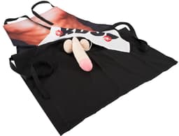 You2Toys – Erotische Barbecue Schort met Mannen Lichaam en Pluche Penis – Maat One Size – beigeig — thumbnail 1