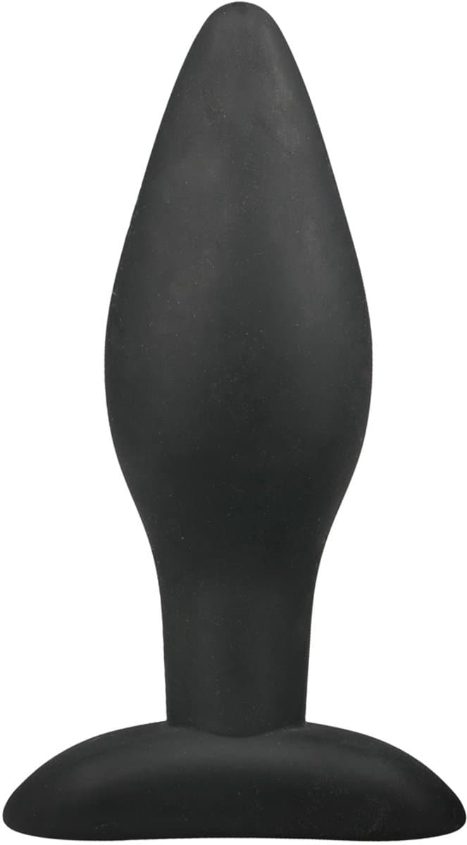 Medium Zwarte Siliconen Buttplug — afbeelding 1
