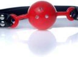 Bossoftoys - Ball Gag - verstelbaar - breathable - attractive colour window box - red - 61-00032 — thumbnail 5