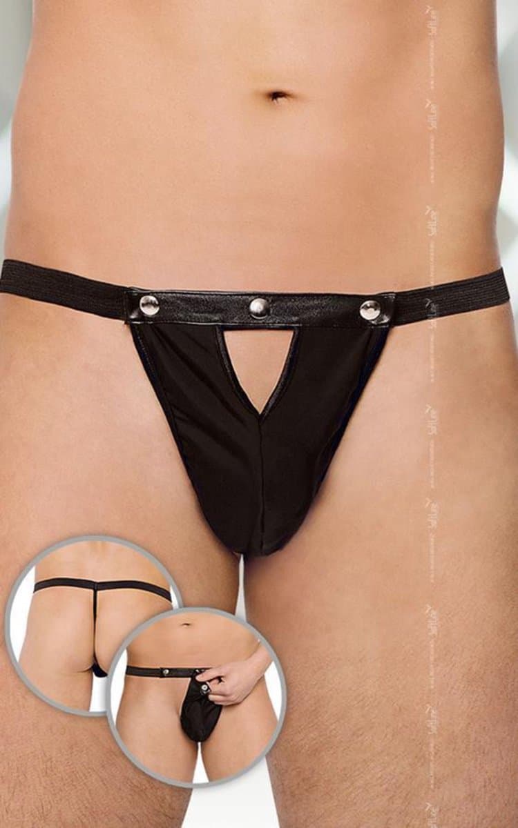 SoftLine herenstrings met drukknopen- zwart S t/m L — afbeelding 1