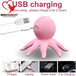 Tepelzuiger vibrator - 10 vibratiestanden - USB Oplaadbaar - Watervast — thumbnail 3
