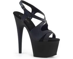 Pleaser - ADORE-730 Sandaal met enkelband, Paaldans schoenen - Paaldans schoenen - 36 Shoes - Zwart