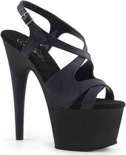 Pleaser - ADORE-730 Sandaal met enkelband, Paaldans schoenen - Paaldans schoenen - 36 Shoes - Zwart — thumbnail 1