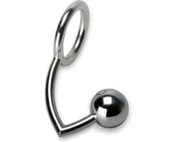 Rimba - RVS Cockring Met Buttplug - Anaal Slot L