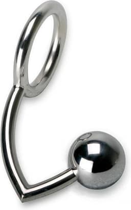 Rimba - RVS Cockring Met Buttplug - Anaal Slot L — thumbnail 1