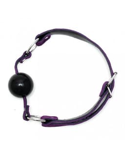 Rimba - Mondknevel - Ball Gag Met Siliconen bal - Paars — thumbnail 2