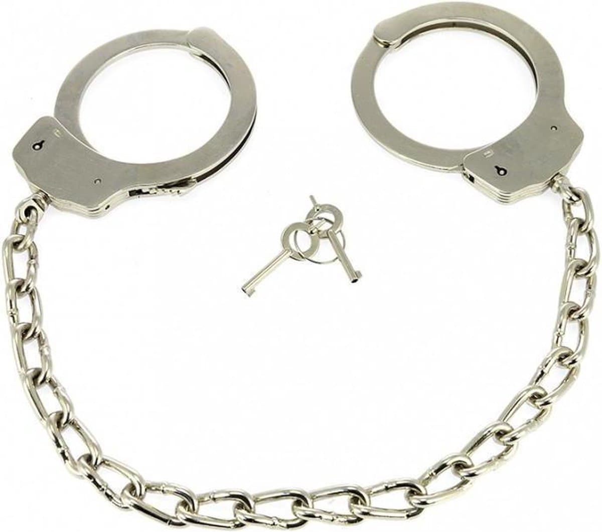 Rimba Bondage Play - Metalen Politie Voetboeien Met Ketting - Heavy Duty Cuffs - Stalen Voetboeien — afbeelding 1