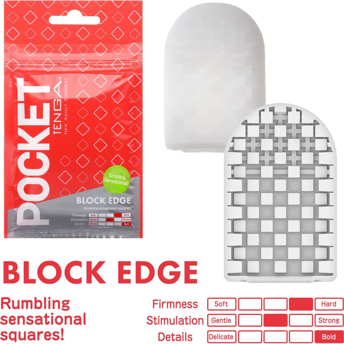 Tenga - Pocket Stroker Block Edge — afbeelding 1
