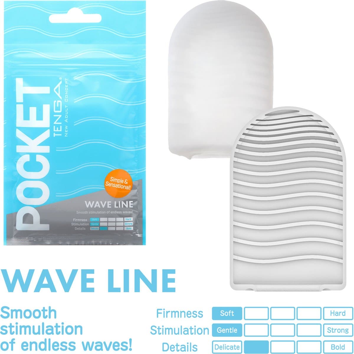 Tenga - Pocket Stroker Wave Line — afbeelding 1