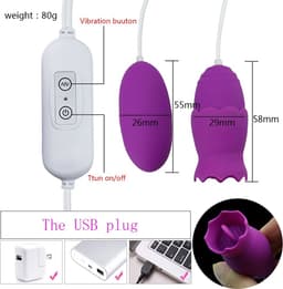 Sex speeltje - Tong Orale Vibrator - Likken - Tong - Usb Vibrerend Ei - G-Spot - Vagina Massage - Clitoris Stimulator - Sex Toys - Voor Vrouwen - Roze — thumbnail 5