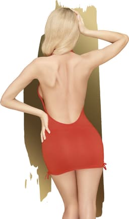 Penthouse Lingerie Earth Shaker - Erotische Jurk - Maat M/L - Rood — thumbnail 2