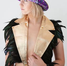 One Size BDSM Veren kraag - Rollenspel - Harnas - Sjaal - Borst - Kostuum - Club outfit - Goede kwaliteit — thumbnail 4