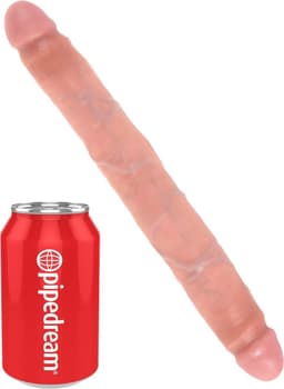 Pipedream King Cock dubbele dildo Slim Doublekin beige - 12,36 inch — thumbnail 4