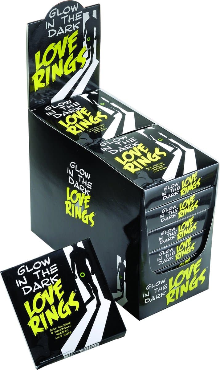Glow in the Dark Love Rings — afbeelding 1