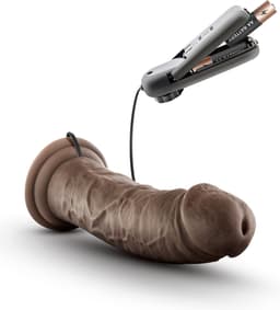 Dr. Skin - Dr. Joe Vibrator Met Zuignap 20 cm - Chocolate — thumbnail 1