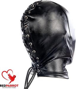 Masker En Armbinder - PU Leder - Zwart - Bondage - One size - Dwangbuis - BDSM — thumbnail 3