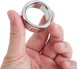 Banoch - Glansring Thick Ø 28 mm - brede metalen eikelring - cockring — thumbnail 5