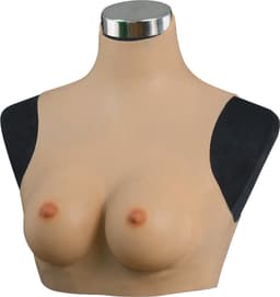 Korte Siliconen Borst - A-cup - 100% hypoallergene medische siliconen - protheses - + kanten choker - Wearable Borst - Kunstmatige Nep Borst - Korte Valse Borsten - Siliconen Huid - Crossdresser - Transgender - Mastectomie - Femboy - Body4Everybody — thumbnail 1