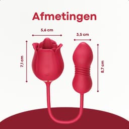Sensa 3 in 1 Roos Vibrator - Bef simulator - G Spot & Clitoris & Stimulator - Sex Toys voor Vrouwen & Koppels - Seksspeeltjes - Tarzan Dildo - Rood — thumbnail 2