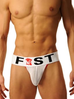 Fist Logo Jockstrap wit maat medium — thumbnail 1
