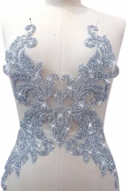Briljantjes Shine Bodycover Dames - Festival - Lingerie - Sexy - One Size - Zilver — thumbnail 1