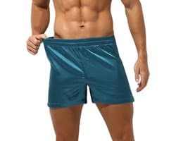 Satijnen Boxershort LatinLove | Heren Ondergoed | Heren lingerie | Uitdagende look | Blauw Groen
