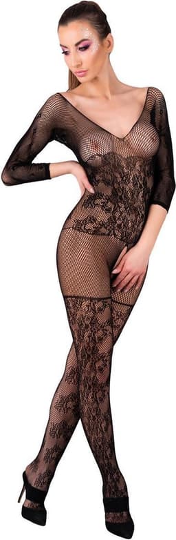 Livco Corsetti Fashion - Celdon Bodystocking Crotchless Black One Size — thumbnail 1
