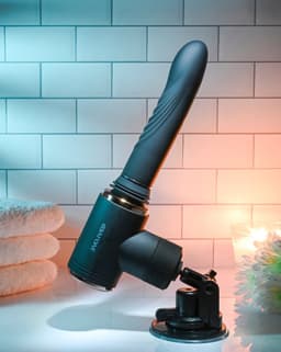 Portable Neukmachine - Stotende-, verwarmings-, vibrerende machine - Stotende Vibrator - 7 vibrerende snelheden & functies - 7 stuwsnelheden & functies - Verstelbare zuignapbevestiging - Sexmachine - Fuck Machine — thumbnail 1
