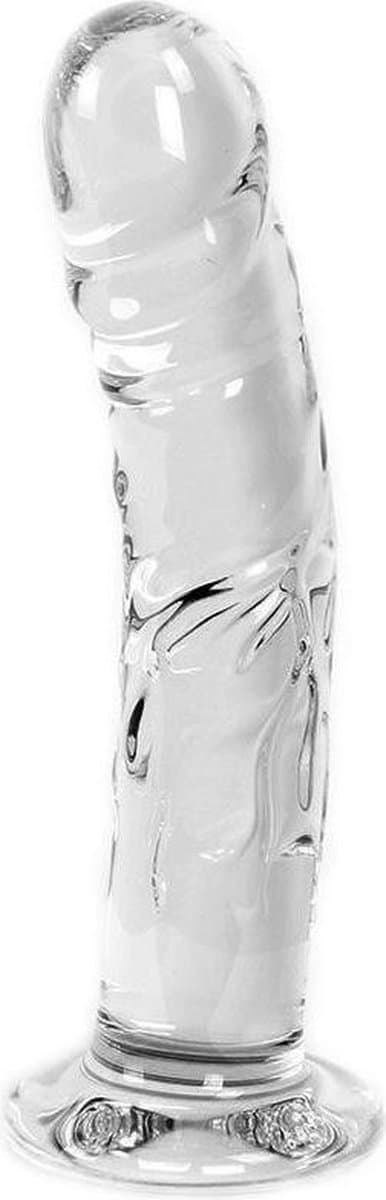 Glazen Dildo rond - transparant — afbeelding 1