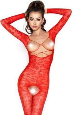 Wear It - Catsuit - Lingerie - Stephanie - Rood — thumbnail 1