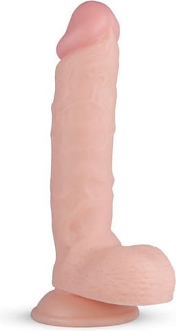 Real Fantasy - Glynn Realistische Dildo met Balzak - 25 cm - Dildo met Zuignap - Dildo's - Sex Toys voor Vrouwen - Sex Toys voor Mannen - Dildo Mannen Anaal - Beige — thumbnail 1