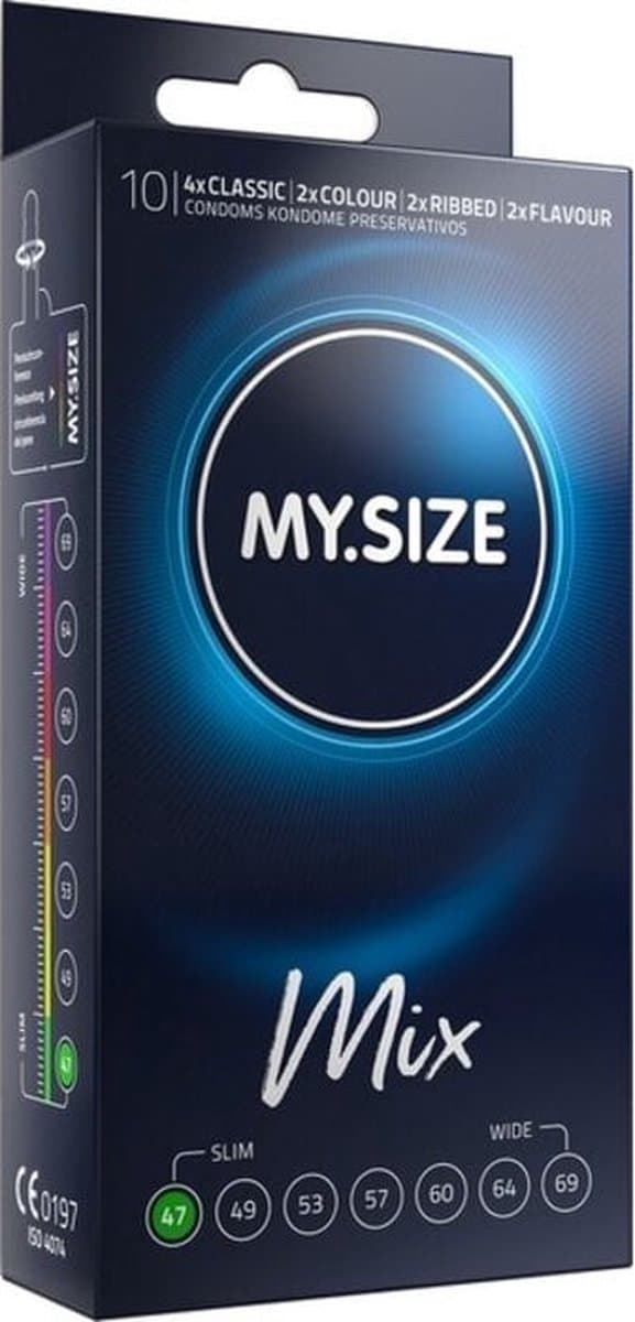 MY.SIZE MIX - Condooms - 47 mm pasvorm - Variatiepakket - Comfortabele pasvorm — afbeelding 1